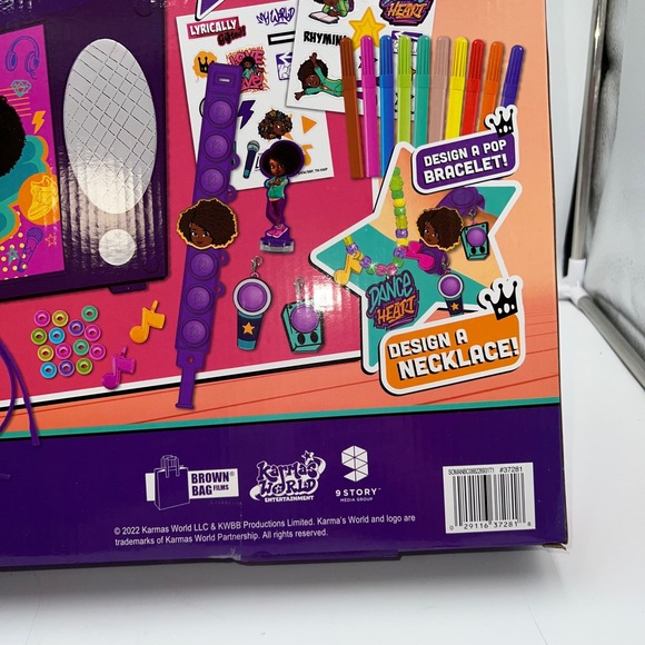 Karmas World Create Carry Creativity Set Boombox Activity Pad Markers Stickers - Picture 8 of 10